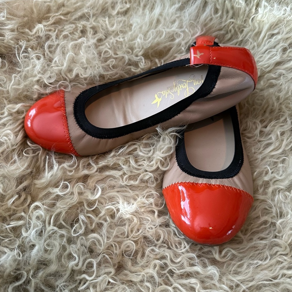 Stylish Beige and Orange Women's Flats - Picture 3 of 5